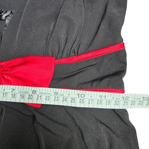 City Triangles Vtg 90s Y2K Whimsigoth Goth Witchy Babydoll Bow Dress S Holiday - Picture 11 of 12